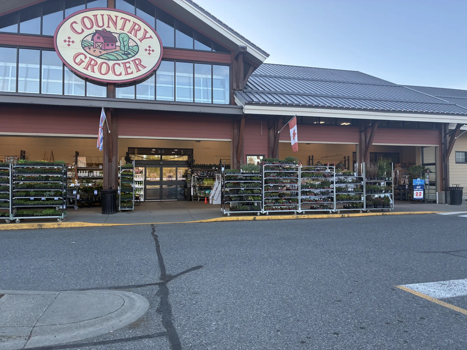 Sealed asphalt cracks outside Country Grocer South.